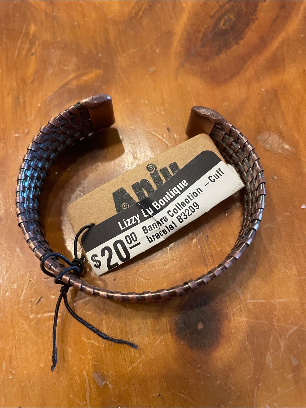 Anju Banjara Brown Woven Cuff Bracelet